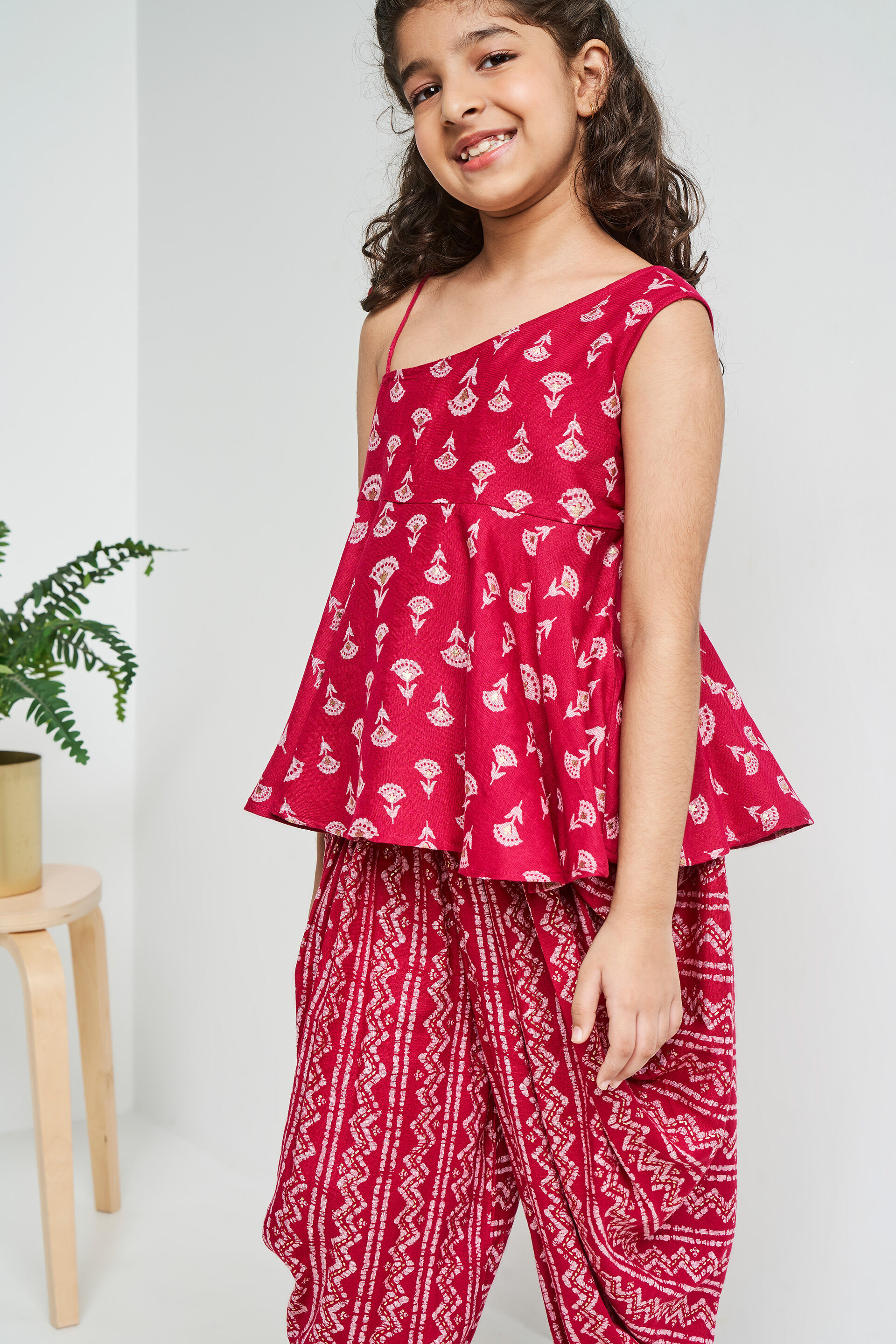 Pink Floral Flared Suit, Pink, image 6